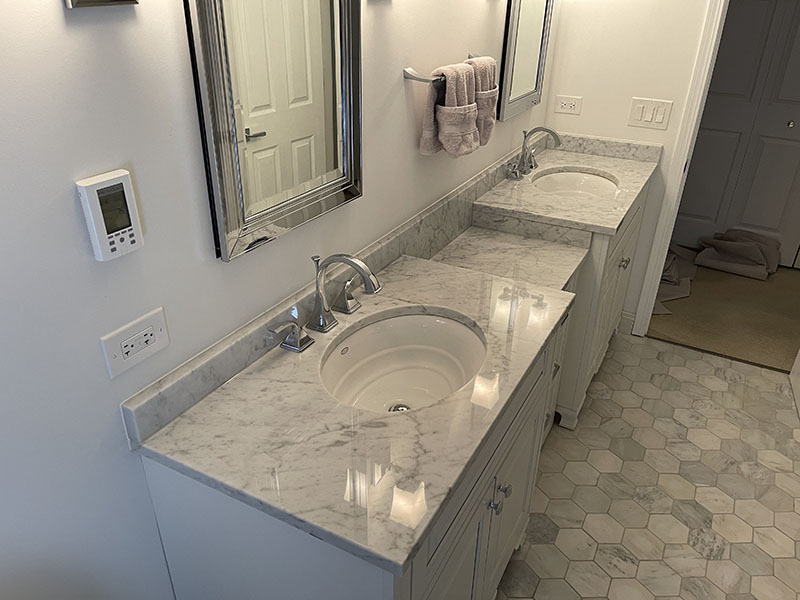 Carrara marble bathroom vanity restoration_111
