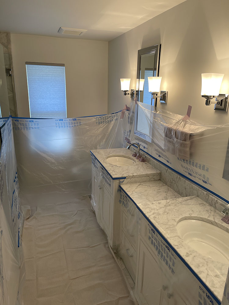Carrara marble bathroom vanity restoration_115