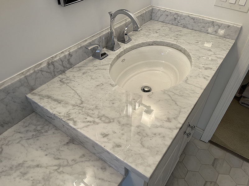 Carrara marble bathroom vanity restoration_16