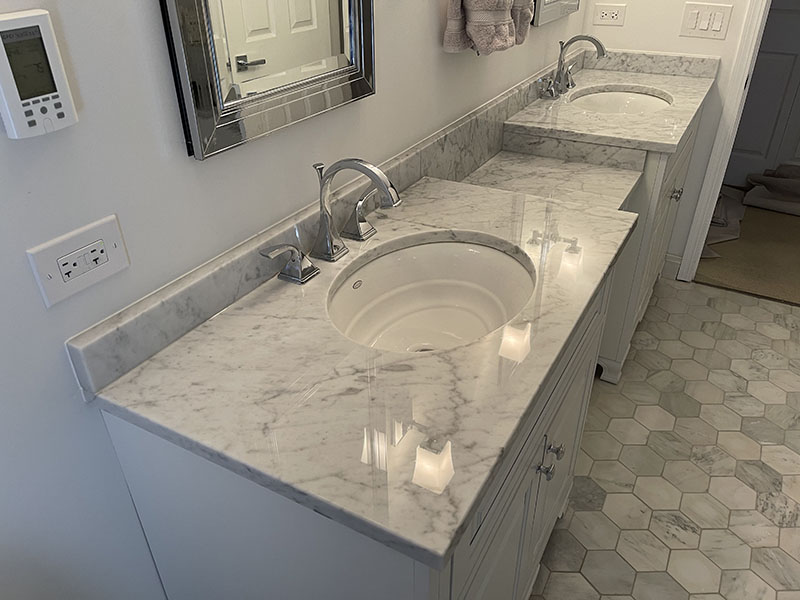 Carrara marble bathroom vanity restoration_19